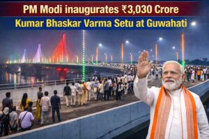 PM Modi Inaugurates ₹3,030 Crore Kumar Bhaskar Varma Setu Over Brahmaputra in Assam