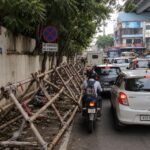 Abandoned Bamboo Barricades After Public Events Add to Guwahati’s Traffic Woes