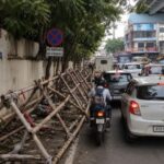 Abandoned Bamboo Barricades After Public Events Add to Guwahati’s Traffic Woes